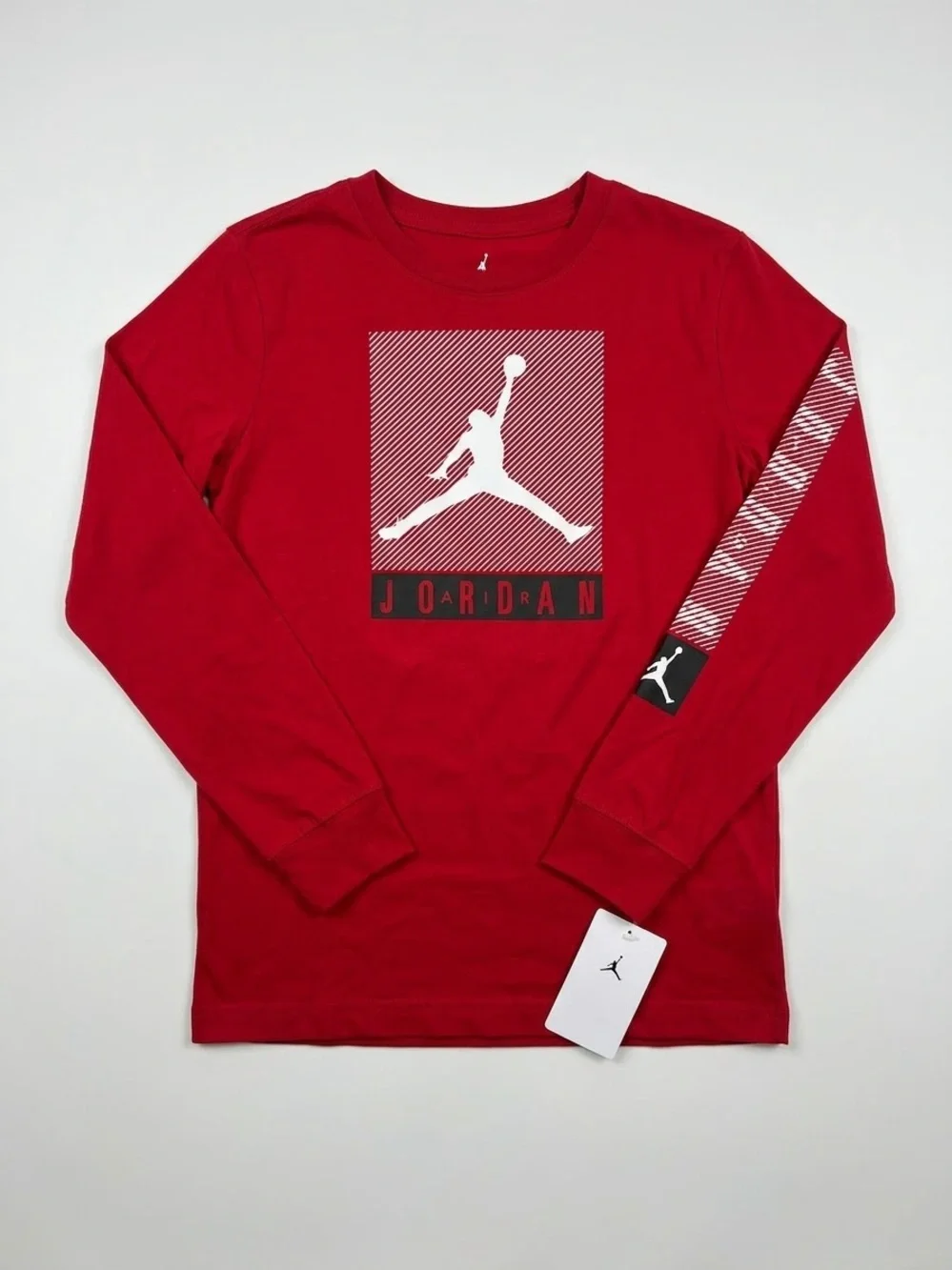 JORDAN | Bundle x 2 | NWT | XL Youth Long Sleeve Shirts | Black & Red Classic